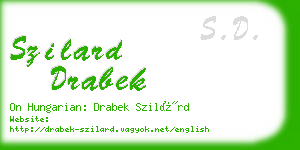 szilard drabek business card